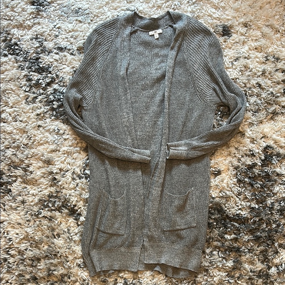 Bp Gray Knit Cardigan Sweater Open Front size small